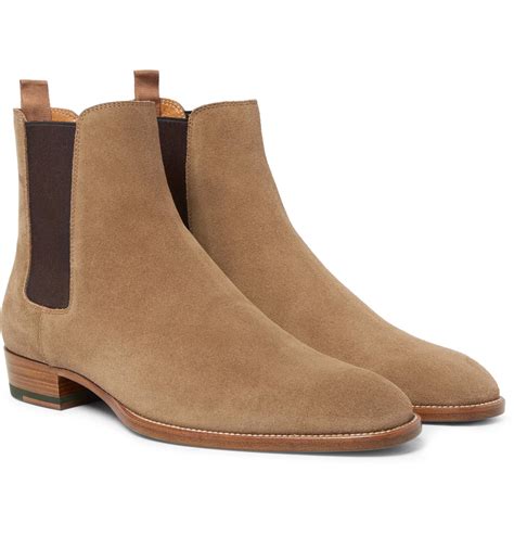 ysl brown boots men lace-up shoes